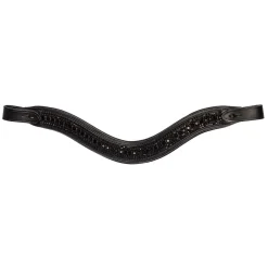 Eques Bølgeformet Pannereim Black Edition med Sorte Krystaller