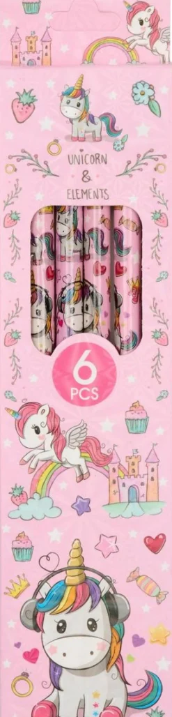 Equipage Unicorn Blyantsett/ 6 blyanter