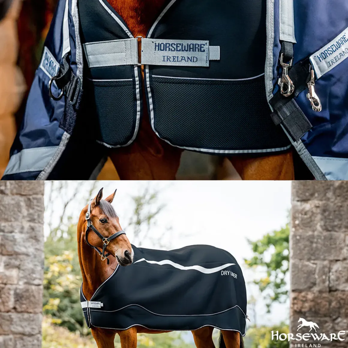 Horseware Dry Liner - Navy/Silver