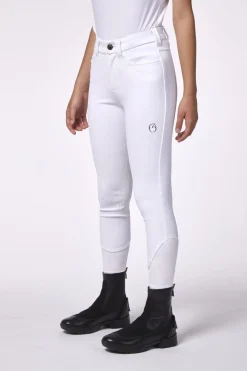 Vestrum Syracuse TK Junior Ridebukse Kne Grip Hvit
